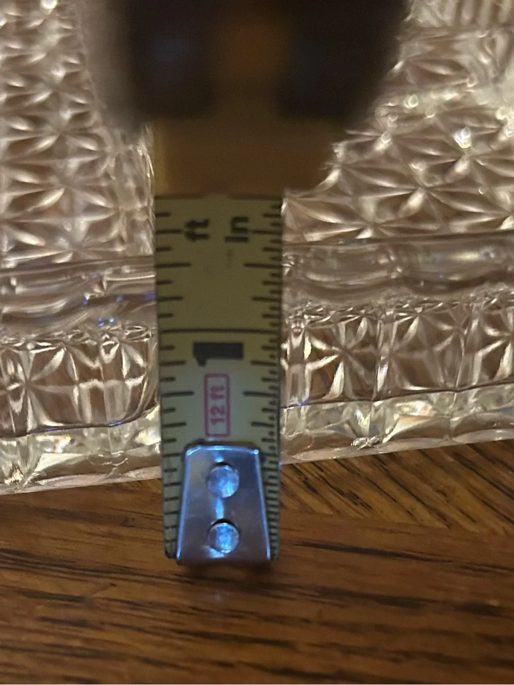 Vintage:  Clear Pressed Glass 3 Section Tray